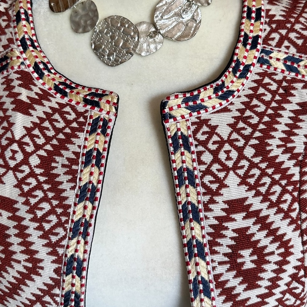 Anthropologie Tularosa Santa Fe Embroidered Ikat Jacket NWOT - Picture 4 of 12